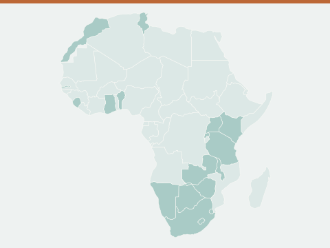 Map of passport power across Africa